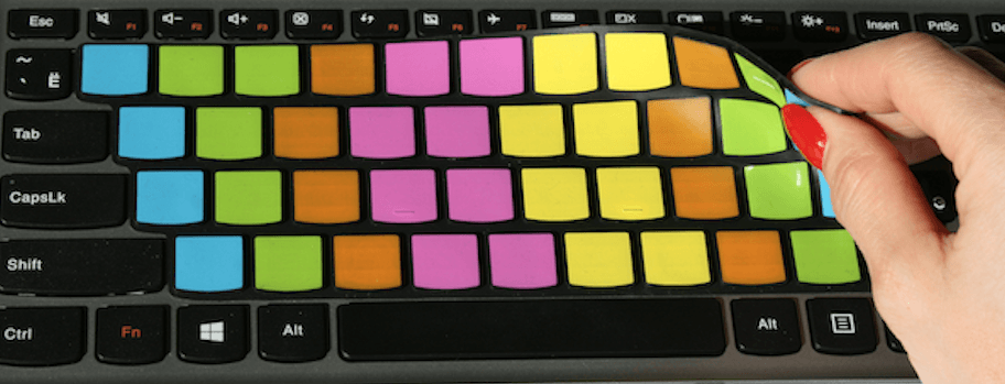 SkinnyTypehelp model Nova op een Lenovo toetsenbord wordt eenvoudig verwijderd met twee vingers